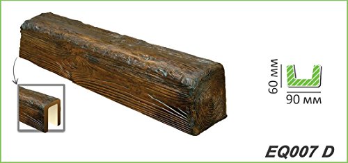 2 Meter Deckenbalken Dekorbalken 60x90mm, EQ007 D Serie Rustikal - 2