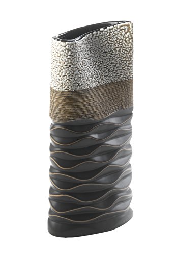 Keramikvase Blumenvase Deko Vase oval aus Keramik