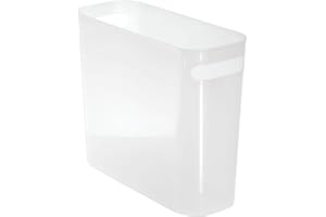 mDesign Nowoczesny kosz na ?mieci – Kosz plastikowy z uchwytami – Pojemnik na ?mieci idealny do ?azienki, kuchni czy gabinetu – Szroniony