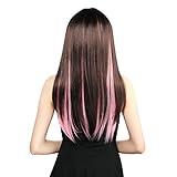 Neitsi Light Pink 18inch Highlight Synthetic Clip in Hair Extension 10pcs/pack