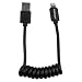 Produktbild StarTech.com 30cm Apple 8-pin Lightning auf USB Spiralkabel für iPhone / iPod / iPad - 0,3m Ladekabel - Schwarz - St/St