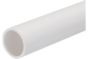 QUARKZMAN PVC Rohr, Durchmesser 21mm Länge 200mm Rund Kunststoffrohr für Garten, Aquarium, Wasserleitung, Kabelkanal, lüftungsrohr (Weiß)