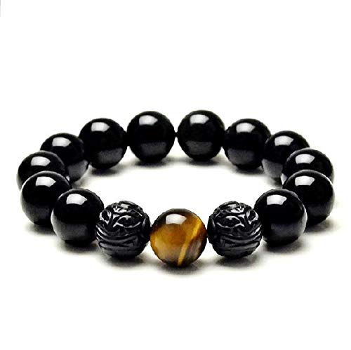 MGZDH Natural rainbow eye obsidian bracelet obsidian double 貔貅 bracelet female models men's bracelet