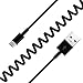 Produktbild PhoneStar dehnbares Spiralkabel USB zu Micro USB Ladekabel für Android Samsung, LG, HTC, Nexus, Sony Xperia, etc. in schwarz