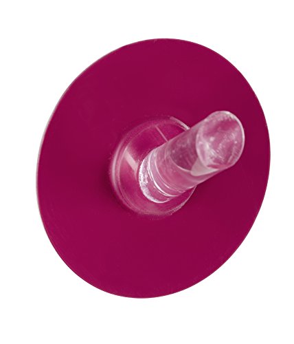 Wenko 21796100 Static-Loc Haken mittelgroß, Befestigen ohne bohren, Kunststoff, 5 x 2,5 x 5 cm, rosa