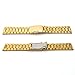 Produktbild Time4Deals® 18 20 22 24mm Uhrenarmband -Bügel-Edelstahl-Faltschließe Speed Master Handgelenk (Gold, 22MM)