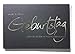Produktbild Geburtstagskarte für Herren hochwertig - Schrift Silber auf Anthrazit 12 x 17cm mit Kuvert