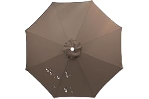 HonunGron Auvent De Remplacement pour Parasol 3.5m/3.0m/2.8m/2.7m/2.5m/2.3m/2m 6/8 Baleines, Toile De Parasol Déporté Remplacement Pour Cour, Jardin, Plage, Protection UV