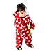 Arrowhunt Baby Lovely Heart Outfits Warm Fleece Velvet Rompers Red 9-12M