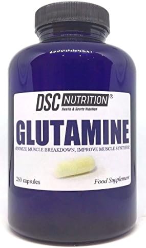 260 x 650mg L-GLUTAMINE Capsules- Muscle Growth Support BOTTLE- By DSC Nutrition
