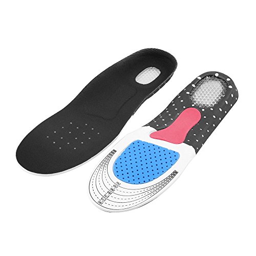 Konesky Orthotic Insoles Gel Sport Running Zapato de Inserción para Shock Absorption Protección del Talón y Soporte para el pie (Hombre 250mm-285mm)