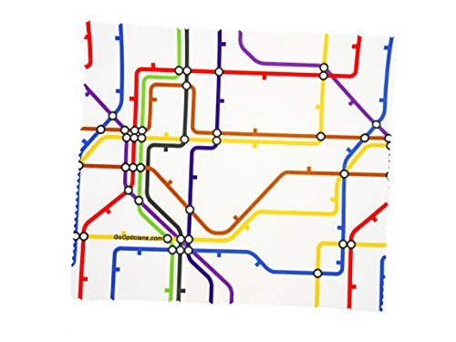 Premium Quality GoOpticians Underground Map Microfibre Cloth