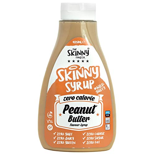 Skinny Foods Skinny Syrup Diet Zero Calorie, Zero Carbs, Zero Sugar, Zero Fats 425ml (Peanut Butter)