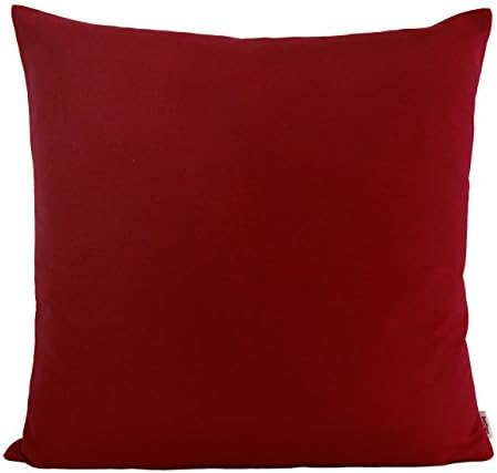 beties Chosen Colour Pillowcases &amp; Table Linen in Large Assortment and Sizes Available Ideal Solid Colour Companion for Indoor and Outdoor Use, cotton blend, red, Kissenhülle 50x50