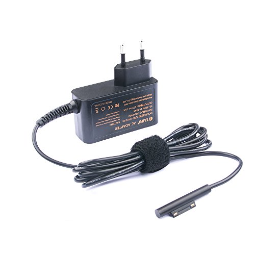 24W 15V/1,6A AC Adapter Netbook Netzteil für Pad Microsoft Surface Pro 4, Microsoft Surface Pro4, Microsoft Surface 4, Anschluss Stecker Ladekabel Laptop Magnet 5Pin mit EU Kabel Ladegerät