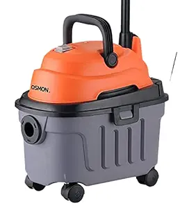 OSMON - Wet and Dry Vacuum Cleaner with Blower 22 KPa Suction Power, 100% Copper Motor with auto Cutoff and HEPA Filter (Grey & Orange) OS WD12