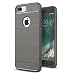 Produktbild MUTOUREN iPhone 8 Plus Hülle 2 in 1 Premium Dual Schutzhülle PC+TPU Silikon Full-Cover Anti-Schock Shockproof Anti-Kratz Stoßfänger Case matte Schutzkasten (Grau)