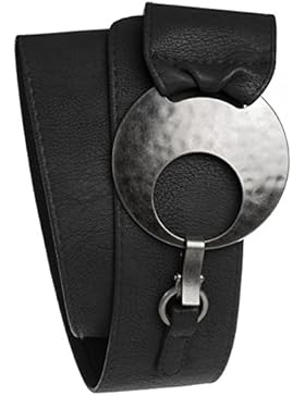 CASPAR Damen Breiter Gürtel / Taillengürtel mit grosser Schnalle - viele Farben - GU225