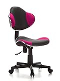 hjh OFFICE 670900 chaise de bureau enfant KIDDY GTI-2 noir/rose sans accoudoirs