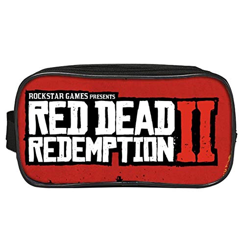 Preisvergleich Produktbild Redemption Stiftebeutel Red Dead Stifte Aufbewahrungstasche für Damen, Kosmetiktasche, Doppelreißverschluss, B