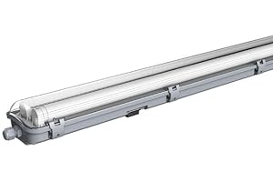 SILUMEN Kit de Réglette LED IP65 + 2 Tube Néon LED 120cm T8 18W - Unité/Blanc Froid 6000K - 8000K