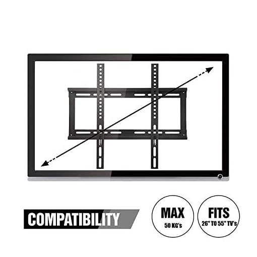 Caprigo Super Heavy Duty TV Wall Mount Bracket for 32 to 55 Inch LED/HD/Smart TVâs, Universal Fixed TV Wall Mount Stand (M453) - Image 5
