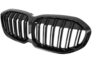 LLCTOOLS Griglia sportiva doppia per radiatore, colore nero lucido, compatibile con BMW Serie 1 F40