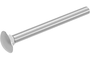 SECCARO Lot de 20 boulons de carrosserie M8 x 90 mm en acier inoxydable V2A VA A2, DIN 603 / ISO 8677, tête ronde avec collet carré Filetage complet