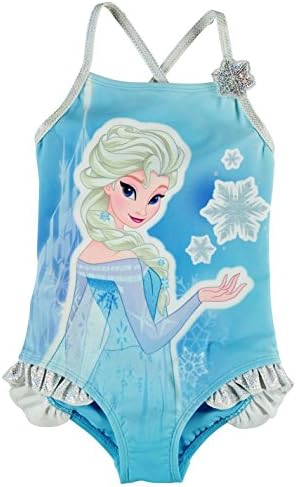 Disney Frozen Elsa Swimsuit Infant Girls Blue Swimming Costume Beachwear 7-8 Years