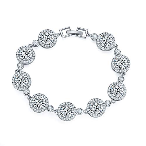 Preisvergleich Produktbild Runde Zirkon Armband, grün Kupfer vergoldet Armband weiblichen Schmuck