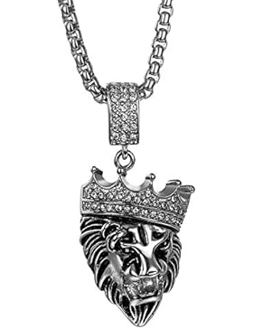 JewelryWe Schmuck Edelstahl Strass Gotik