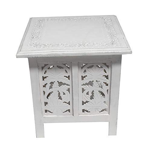 topfurnishing Wunderschön Antik-Effekt Handgeschnitzt Indisch Holz