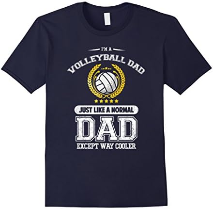 Mens Cool Volleyball Dad! Funny Spike, Set and Dig T-Shirt Male XL Navy