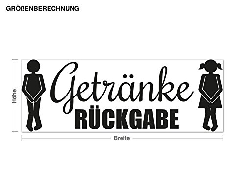 Wandtattoo Getränkerückgabe B x H: 40cm x 14cm Farbe: schokobraun von Klebefieber® - 2