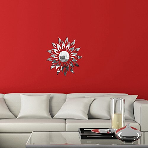 Gazechimp 27x Sonne Design , Spiegel Stil Wandbilder Wandaufkleber Aufkleber Wandtattoo Dekor Für Schlafzimmer Schrank - 2