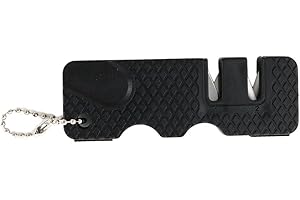 WYJUAN Black Pocket Knife Sharpener, Handheld Keychain Sharpening Tool for Outdoor Camping Kitchen Knives Accessories Kitchen Utensils and Gadgets