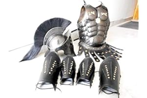 Nautical Replica Hub Halloween Costume Collectible Muscle Armour Greek Armor with 300 Helmet Black