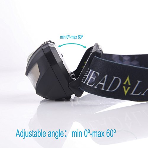 Gr8Life Stirnlampe, Stirnlampe joggen, USB wiederaufladbar Kopflampe, wasseridcht, 5 Lichtmodi inklusive Rotlicht, Ideal für Camping, Laufen,Joggen, Jagd und Lesen. - 2