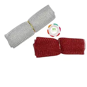 BS AMOR Combo of Net Fabric Tulle for Gift Wrapping Multicoloured, Trousseau Packing, Party Hall Decoration, Bouquet, Car, Christmas, Birthday Decoration Length 10 Meter