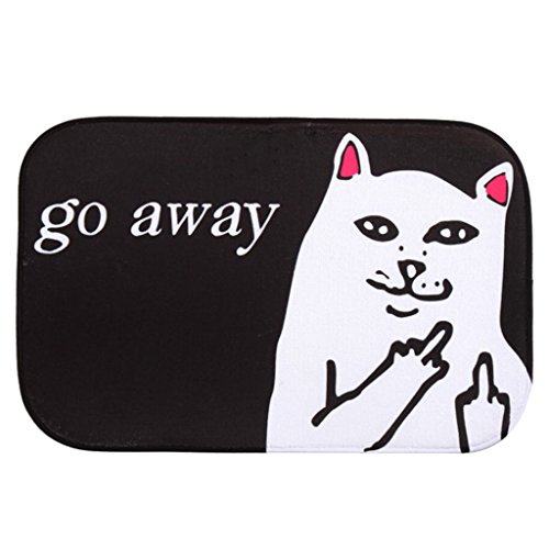Generic Rutschfeste Fußmatte Teppich für Bad Schlafzimmer Boden - Cartoon-Katze, one size