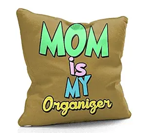 DreamVio Filled Cushion, Pillow for World's Best Mom,Pyari Mumma,Mummy,Gifts for Mom,Grandma on Birthday's & Mother's Day Color : Coffee Size : 12 x 12 Inch Design 98