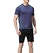 Produktbild Nyuiuo Herren T-Shirts Herren Sportanzug Trainingsanzug Herren Schnell Trocknende Oberteile Hosen Atmungsaktiv Sport Engen Anzug Herren Elastic Fitness Short T-Shirt Kurzarm Jogginganzug