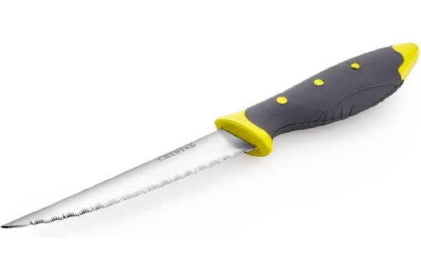 Crystal - CL414 Stainless Steel Utility Knife 22.86cm Surgical Steel Blades SoftGrip Handle Multicolour