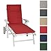 Produktbild Beautissu® Auflage für Garten-Liege LoftLux RL 190x60x5cm Luxus Polster Sonnen-Liege - Bezug abnehmbar Rot