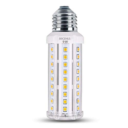 BRIGENIUS Ampoule LED mais E27 9W Blanc Chaud équivalent à 70W?Lampe LED 220V 900LM 3000k,Idéal pour Applique Murale Lampe De Table Lustre Porte
