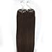 Loop Micro Ring Remy Human Hair EXTENSION fashion Colors 4# Chestnust Brown,50g,100S 18"