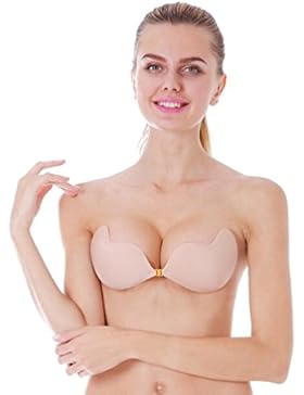 YiLianDa Donna Riutilizzabile Adesivo Silicone Reggiseno Magic Push Up Senza Spalline