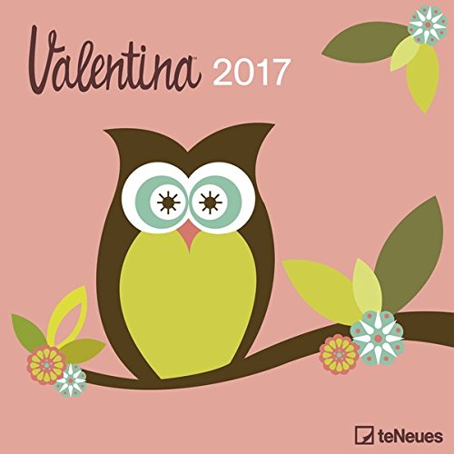 Valentina 2017 EU - Broschürenkalender, Wandkalender, Grafikkalender Eulen - 30 x 30 cm