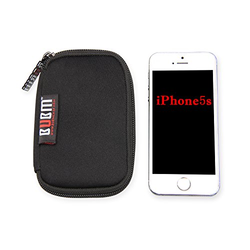 BUBM Soft Mini Tasche Aufwahrungstasche mit 6 Kapazität für USB Drive Shuttle (Schwarz) - 4