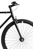 FabricBike-Fahrrad Fixie, Schwarz, Starre Nabe, Single Speed, Fixed Gear Bike, Rahmen aus Hi-Ten Stahl, 10 Kg - 5